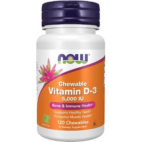 NOW Supplements, Vitamin D-3 400 IU, Strong Bones*, Structural support*, 180 Softgels