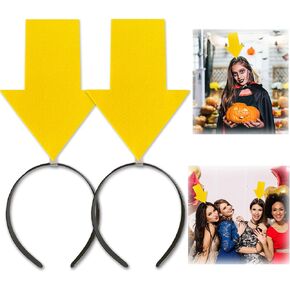 2pcs Arrow Headband | New creative symbol headband | Party Festival parade Concert Support group Hair accessory (Yellow Arrow x2, Large) in Kuwait