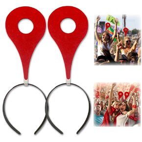 2pcs سهم عقال | عصابة رمز إبداعية جديدة | Party Festival Parade Support Concert Group Associed Hair (Yellow Arrow X2 ، Large)