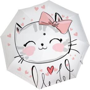 Mini Umbrella - Folding Telescopic Automatic Opening and Closing, UV/Sun Protection Exclusive for Boys and Girls,Cute Cat Sketch