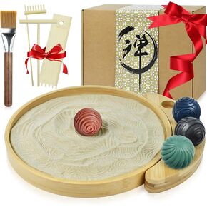 Artcome jpanese mini Zen Garden Kit for Desk - صينية رمل الخيزر
