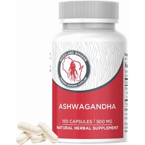 Capsules Ashwagandha Ashwagandha 150ct - 1000 ملغ لكل خدمة Max Max قوة مسحوق الجذر Ashwagandha - مكملات عشبية وخلاصة