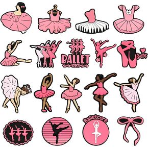 Ballet Shoe Charms, Dance Decorative Accessories for Clogs and Sandals, Women's Party Favors Gift Set for Adults, Teens, Girls, Favor Gifts, PVC Material