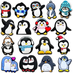 Lovelitlesix Penguins Shoe Charms for Sandals Decoration for Teen Adults Party