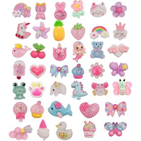 TAMHOO 50 PCS Colorful Cute Shoe Charms Set for Hole Shoes & Bags Decorations