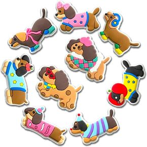 9Pcs Volleyball Tennis Pet Dogs Shoe Charms for Croc, Ballet Autism Bee Shoe Decoration for Shoes Bracelet Wristband Clog Sandals Birthday Party Favors