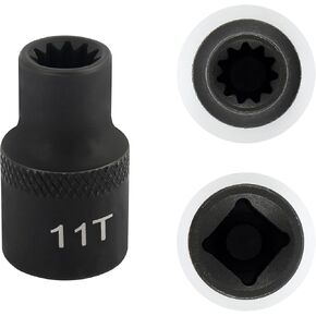3/8 inch Truck Brake Caliper Socket,11 Point Brake Caliper Tool of Socket for SB SK SN Caliper Brake,Professional Car Accessories Air Brake Tools Compatible with Volvo Mercedes Man Foden