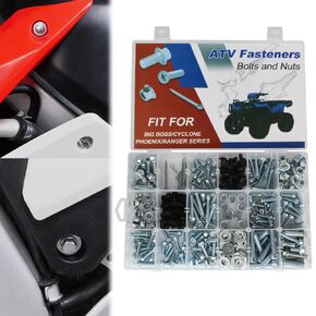 330PCS ATV Bolts Kit Fit for Polaris Big Boss 89-97, BL Sportsman 570 22-25, Farmhand 450 17-24, Phoenix 200 05-25, Ranger 150 18-25 Fairing bodywork Plastics Bolts Fasteners Kit
