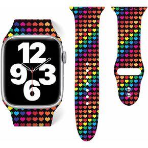 مشاهدة شريط متوافق مع فرقة Apple Watch ، Silicone Soft Wristband Ristband Respons Prescons Strap لـ IWatch Bands Series 10 9 8 7 6 5 4 3 2 1 SE Ultra