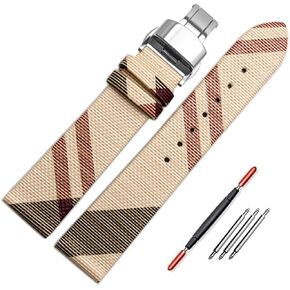 Zhueolei الفاخرة البيج جلود جلود ساعة فرقة سريعة إطلاق سراح حزام زعزف بديل in Kuwait