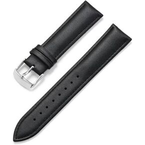 Leather Watch Band Strap, Silver Buckle with quick release system