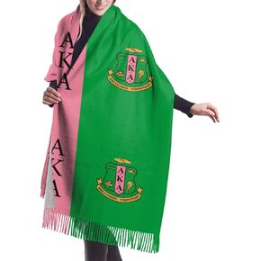 Sorority Gifts Cashmere - Like Cozy Wrap Scarf With Tassels For Women - Ideal For Special Occasions & Elegant Evening Dresses Society Gifts