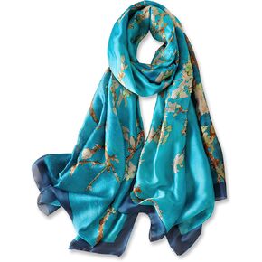 100 ٪ حرير كبيرة الحرير شعور الوشاح والموضة الطويلة التوت ساتان الحرير الوشاح وشاح واقية من الشمس شال التفاف. in Kuwait