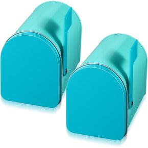 Tandefio 2 Pcs 5'' x 3'' Tinplate Mailbox Toy Mini Tin Valentines Small Decorative Mailbox DIY Craft for Boys and Girls Greeting Card Exchange Gift Prize Supply(Pink)