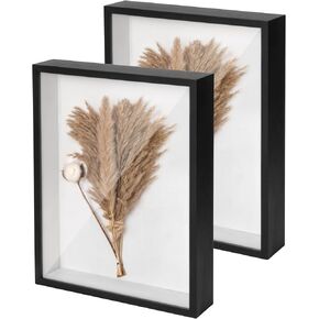 مربع الظل إطار العرض - 11 "× 14" - إطار مربع الظل - علبة عرض مع خلفية ناعمة - مربع ذاكرة مع أكريليك مقاوم - عرض الظلال - الأسود (أسود ، 14x11- مزدوج)