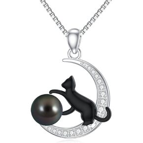 Gifts for Women-Tahitian Black Pearl Necklace-Birthday Anniversary Wedding Gifts for Her Wife Mom Tahitian Black Pearl Jewelry