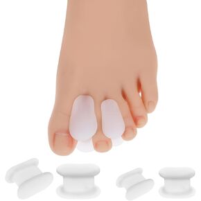 12 Pack Gel Toe Spacers, Toe Separators for Women Men Bunion Corrector Toe Spreaders Soft Toe Straightener for Crooked Toes, Overlapping Toes, Hammertoe Correction(6L+6S)
