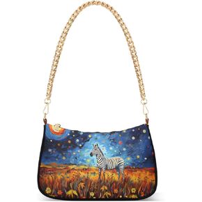 Shoulder Bags for Women Animal Zebra Leopard Cheetah Tiger Print Hobo Tote Handbag Small Clutch Purse with Zipper Closure