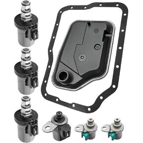 4F27E Transmission Shift Solenoid Filter Kit Fit for Ford Focus Transit Connect Mazda 3 5 6 Protege 1999-2013, Replace XS4Z7A098AB FN01-21-500 4F27E