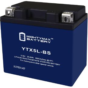 Mighty Max Battery Mighty Max Battery YTX12-BS LIFEPO4-12 Volt 10 AH, 330 CCA, Lithium Iron Phosphate (LiFePO4) Battery