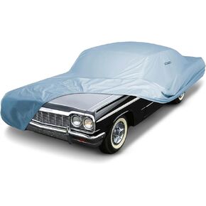 iCarCover يناسب: [Chevy Impala 2-Door] 1965-1970 غطاء سيارة كامل ممتاز مقاوم للماء ومقاوم لجميع الأحوال الجوية مخصص للاستخدام الخارجي والداخلي من الشمس والثلج والعواصف غطاء مبطن مناسب للأشرطة