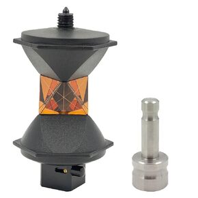 360 Degree Surveying Reflective Prism Reflector Compatible with Leica Robotic ATR Total Station, GRZ122 with Adapter
