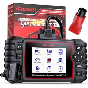 iCarsoft MB V3.0 Bidirectional Scan Tool for Mercedes-Benz/Sprinter/Smart 35+ Reset Service All System Scanner Full Active Test Quick Auto VIN Diagnostic Tool Car Code Reader with 38 Pin for Benz