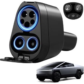 2 في 1 CCS و J1772 إلى محول Tesla Charger ، 250 كيلو واط كحد أقصى لشاحن سريع CCS1 إلى محول Tesla ، J1772 إلى محول Tesla 80a كحد أقصى ، متوافق مع المستوى 1 2 3 محطات شحن مع CCS1 و J1772