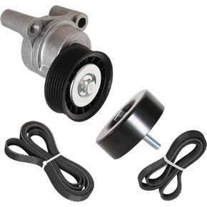 39083 Drive Belt Tensioner Pulley Assembly Kit Fit for Chevy Silverado 1500 Avalanche Tahoe 2009-2013, Fit for GMC Sierra 1500 Yukon 2010-1013, Fit for Hummer H2 H3 2009, 6.2L/6.0L/5.3L/4.8L V8