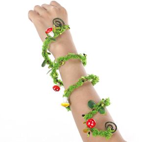 Renaissance Fairy Mushroom Arm Wrap - 1 PC Woodland Arm Wrap Poison Ivy Accessories Elf Costume Elven Bracelet Fantasy Forest Mother Nature Christmas 2024 Absyeen Associaty for البالغين النساء