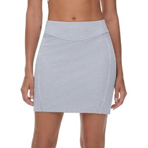 THE GYM PEOPLE Women's High Waisted Sweat Skirts Lounge Workout Mini Pencil Short Skirt