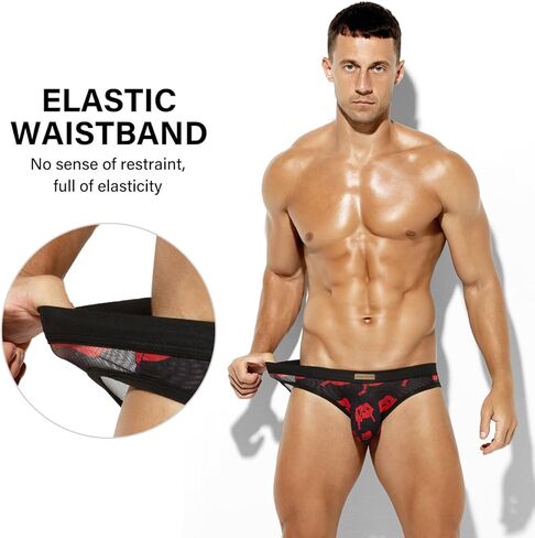 Arjen Kroos Men Sexy Underwear Breathable Comfortable Mesh Briefs in Kuwait