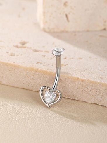 Aumeo Titanium Belly Button Rings 14g 10mm Belly Ring Ring Clay Cz Deiperice Jewelry for Women in Kuwait