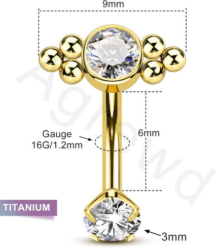 Minimalist Rook Earrings, G23 Solid Titanium Eyebrow Rook Piercing Jewelry, 16G Internally Thread Vertical Labret Stud in Saudi Arabia