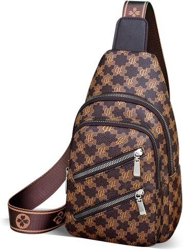 Sling Bag for Women Crossbody Bag Water- Resistant Leather Cross Body Sling Backpack Fanny Pack for Travel& Shopping in Saudi Arabia