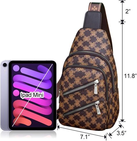 Sling Bag for Women Crossbody Bag Water- Resistant Leather Cross Body Sling Backpack Fanny Pack for Travel& Shopping in Saudi Arabia