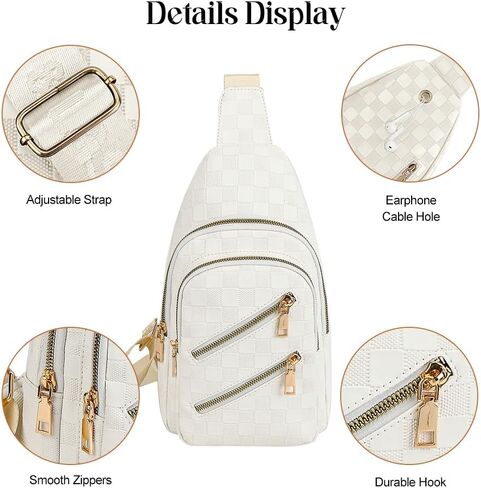 Sling Bag for Women Crossbody Bag Water- Resistant Leather Cross Body Sling Backpack Fanny Pack for Travel& Shopping in Kuwait