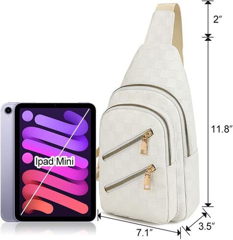 Sling Bag for Women Crossbody Bag Water- Resistant Leather Cross Body Sling Backpack Fanny Pack for Travel& Shopping in Kuwait