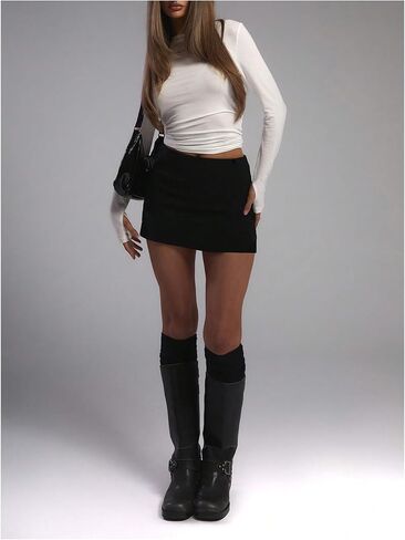 Women's Mini Skirts Elastic High Waisted Bodycon Short Skirt Casual Pencil Skirt for Womens in Saudi Arabia