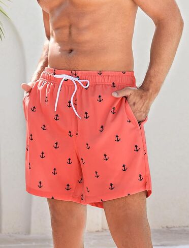 SILKWORLD Men Swim Trunks 6 Inch Quick Dry Swimming Shorts 2 in 1 Summer Swimwear Bathing Suits with Zipper Pockets in Saudi Arabia