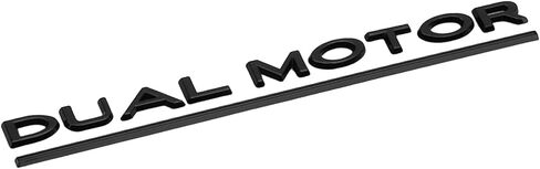 ملصق محرك السيارة المزدوج ملصق Tesla Model 3 Model Y 3D المعادن المعدنية تحت خط الأحرف الشارة الجذع الخلفية شارة الجذع الخلفية لإكسسوارات Tesla (Silver Dual Motor-Silver) in Kuwait