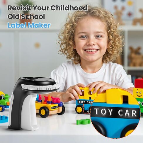 Embossing Label Maker Machine with Tapes, 2024 Upgrade Version Vintage Handheld Embossed Label Maker with Withstand Water 3D Tapes for Organization, DIY Crafting, Black Retro Manual Embosser in Saudi Arabia