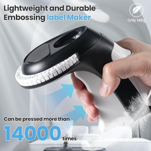 Embossing Label Maker Machine with Tapes, 2024 Upgrade Version Vintage Handheld Embossed Label Maker with Withstand Water 3D Tapes for Organization, DIY Crafting, Black Retro Manual Embosser in Saudi Arabia