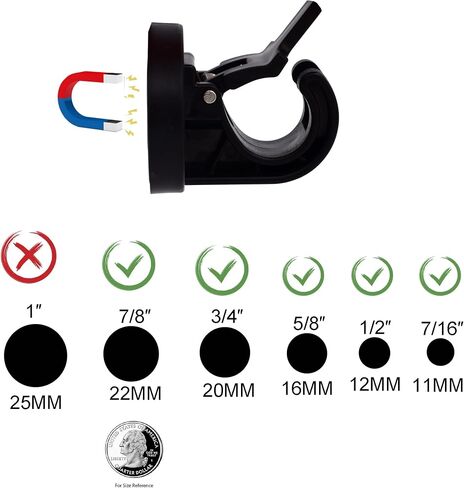 YYST Magnetic Rod Bracket for DIY Classroom Window Cover, Portable Travel Door Window Blackout Shade，Room Darkening Design, etc (2, Black) in Saudi Arabia