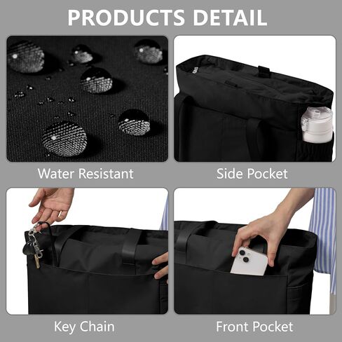 حقيبة حمل المرأة مع Zipper - ممرضة اليوغا عمل كمبيوتر محمول كيس جيم رقص حفاضات مع مقصورات متعددة الجيب in Kuwait