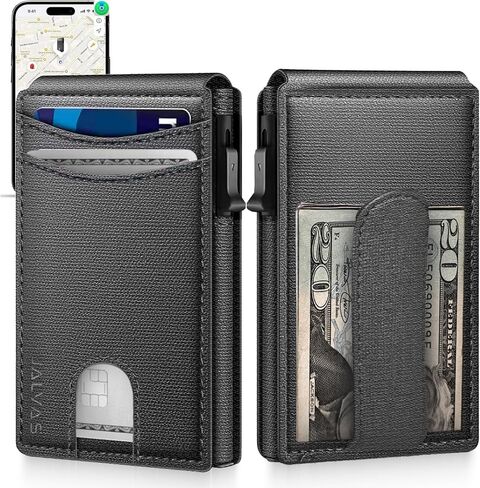 Wallet With Tracker For Men, Minimalist Trackable Wallet for Men with RFID Blocking, Slim Wallet Compatible with Apple Find My (iOS Only), No Need for AirTag, Not For Android, Gift For Men. in Saudi Arabia