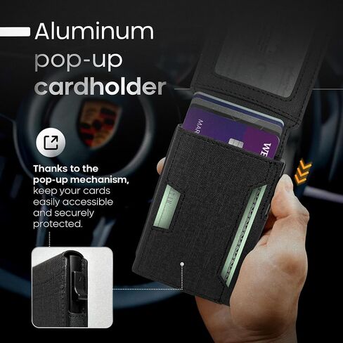 Wallet With Tracker For Men, Minimalist Trackable Wallet for Men with RFID Blocking, Slim Wallet Compatible with Apple Find My (iOS Only), No Need for AirTag, Not For Android, Gift For Men. in Saudi Arabia