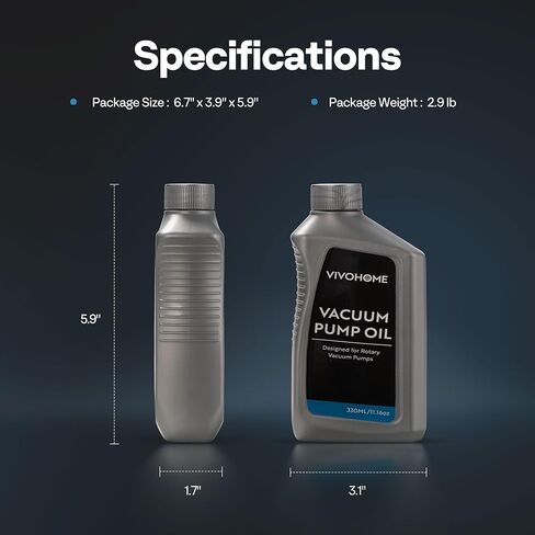 VIVOHOME Premium High Vacuum Pump Oil 330ml/11.16oz, High Viscosity and Low Moisture HVAC in Saudi Arabia
