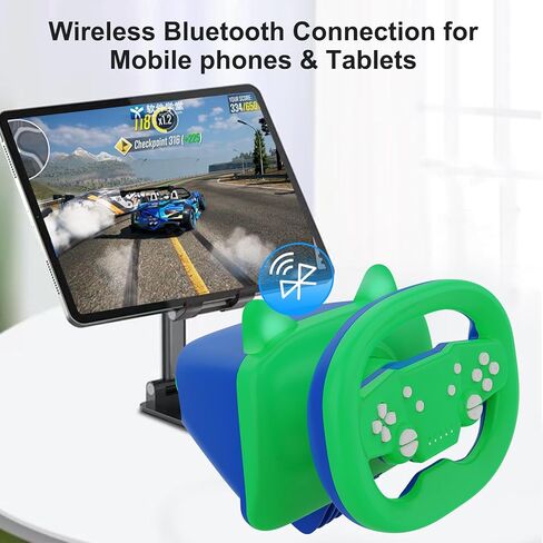 عجلة سباق ألعاب الكمبيوتر اللاسلكية من DOYO لمنصات متعددة - عجلة قيادة احترافية مع محركات مزدوجة الاهتزاز واتصال بلوتوث in Kuwait