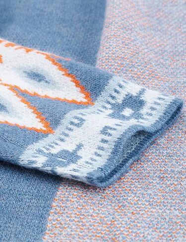 Perbai Womens Boho Aztec Cardigan Sweater Shawl Collar Open Front Tribal Long Sweater Coat with Pockets in Kuwait